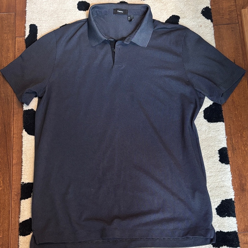 Theory Dark Grey Polo Shirt XL - Picture 1 of 5